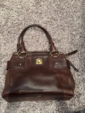 Classic Brown Leather Tote Handbag
